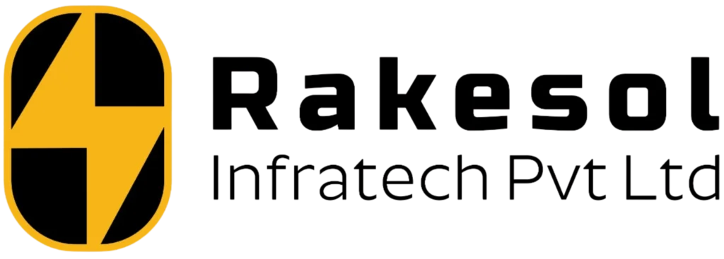 Rakesol Infratech Pvt. Ltd. logo, providing Battery Energy Storage Systems (BESS), renewable energy infrastructure, solar EPC, and smart energy solutions in India